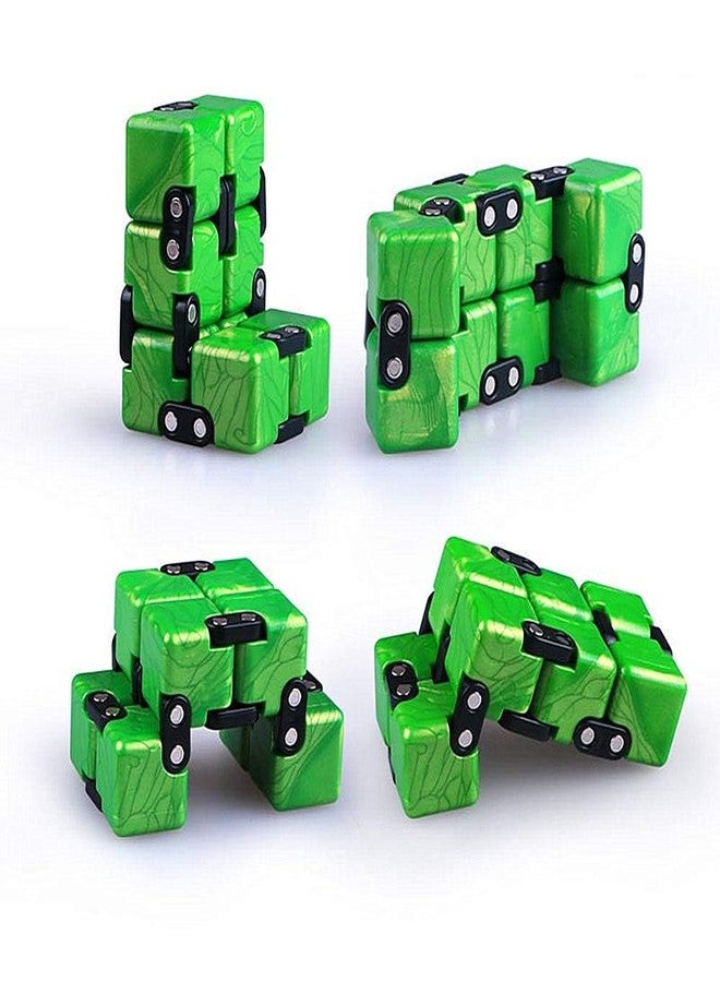 Cubelelo Drift Infinity Cube (Green) | Magic Puzzle Cool Mini Gadget for Stress and Anxiety Relief for Kids and Adults | Desk Finger Flip Toy for Fun and Game | for Ages 3 Years and Above - Image 2